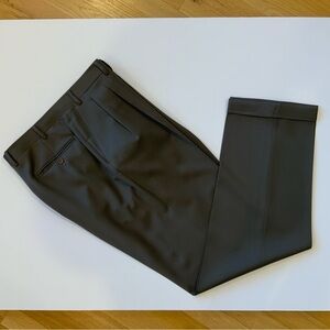 Men’s Canali Olive Green Pleated Cuffed Wool Trousers